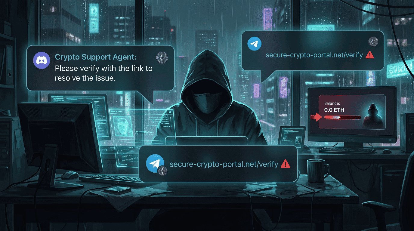 Golpe de falso suporte cripto no Discord e Telegram: guia de recuperação